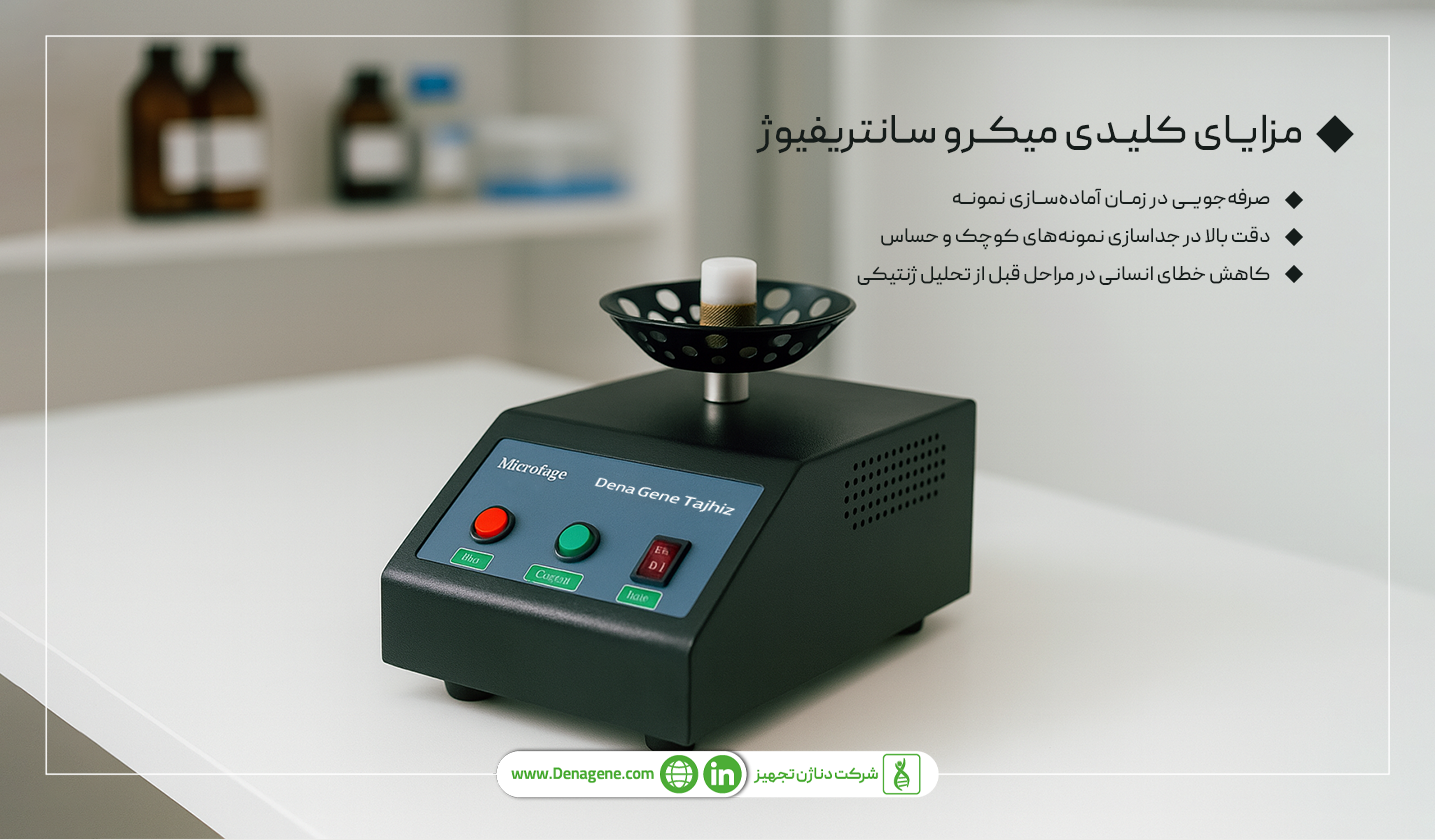 مزایای کاربردی میکرو سانتریفیوژ در آزمایشگاه ژنتیک